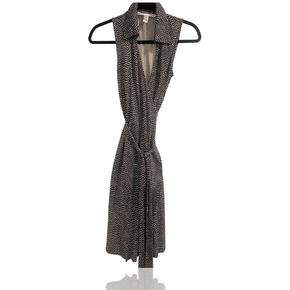 DVF Vintage Sleeveless Silk Wrap Dress - St. Jude Size 4 - Picture 2 of 5